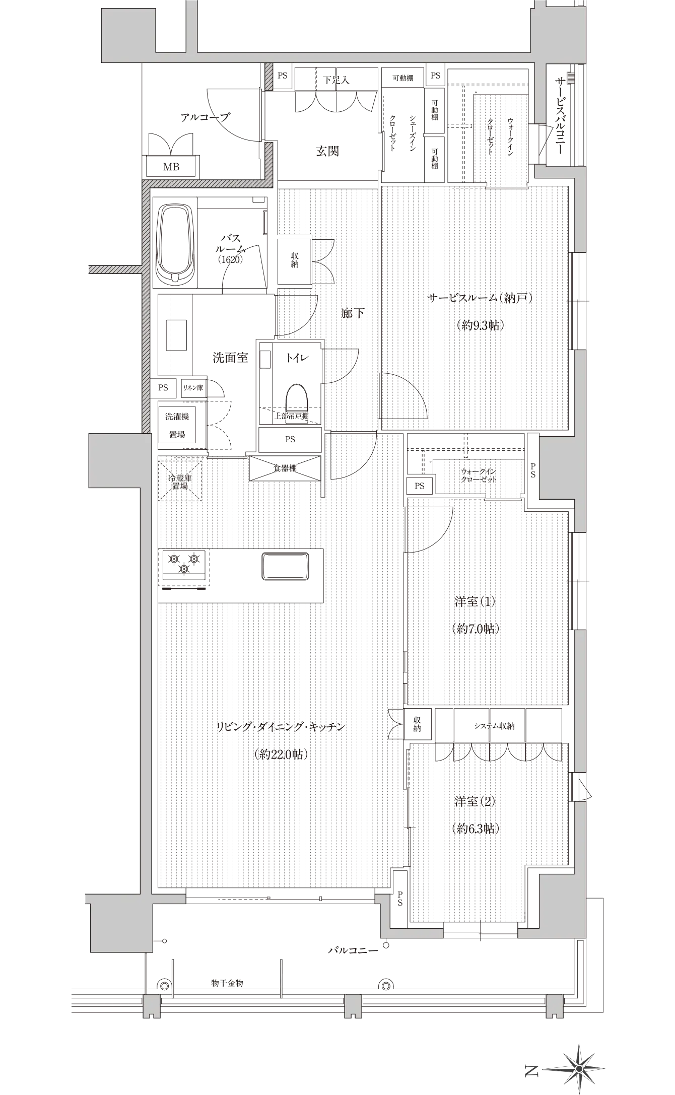 Cタイプの間取り図