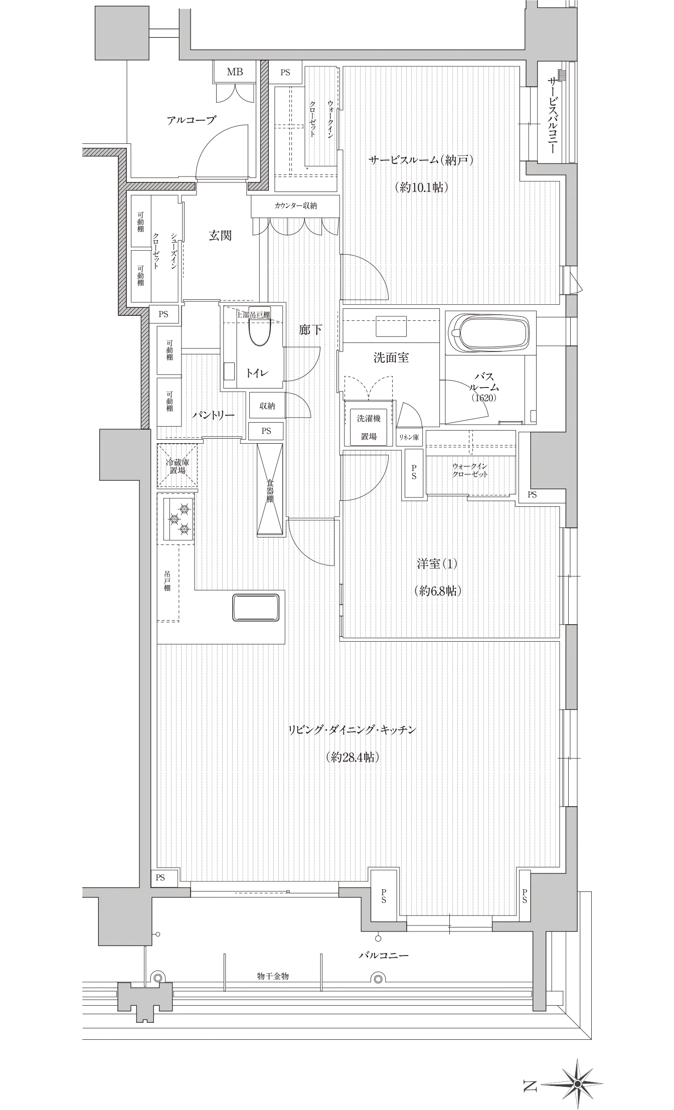 Fタイプの間取り図