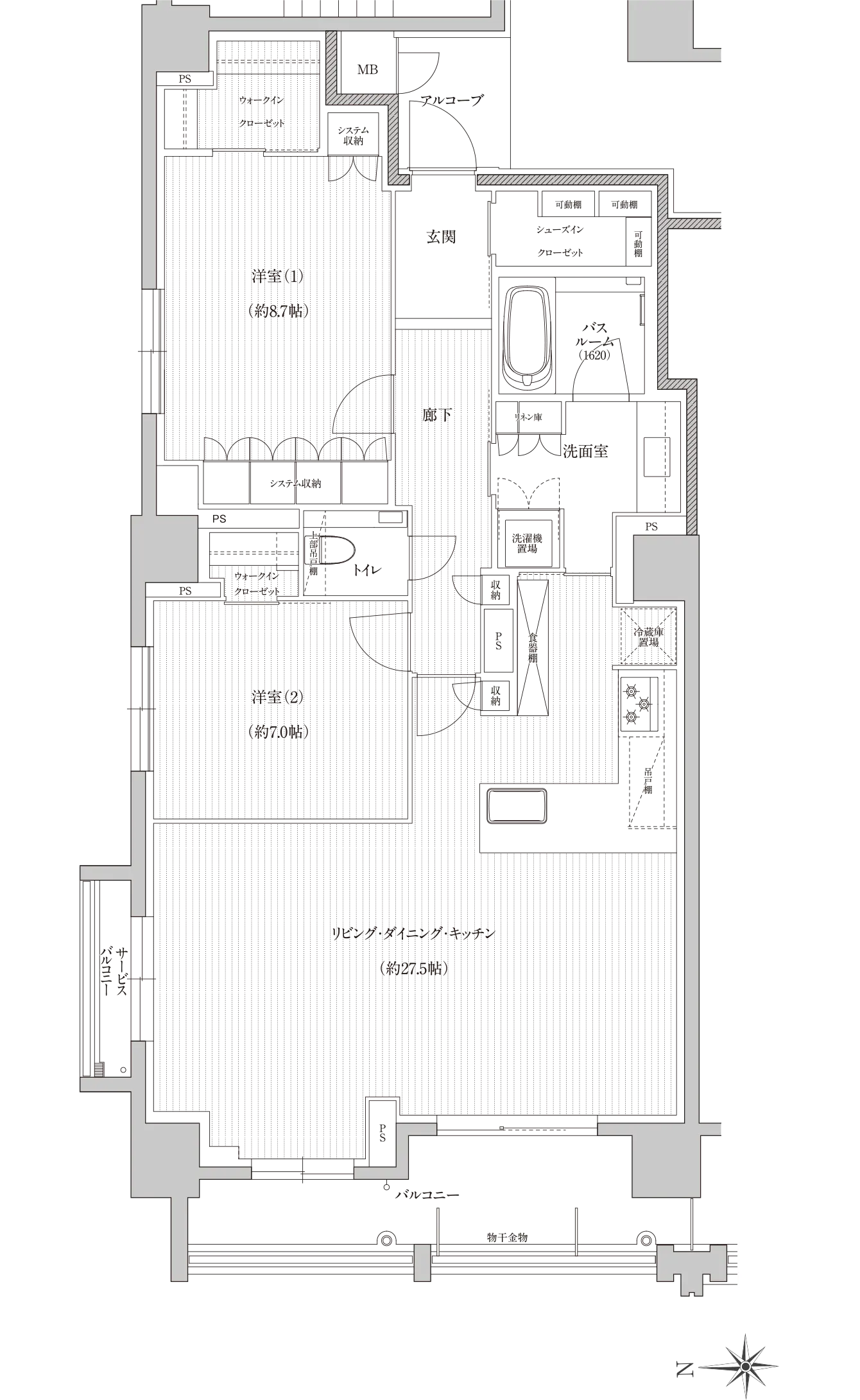 Gタイプの間取り図